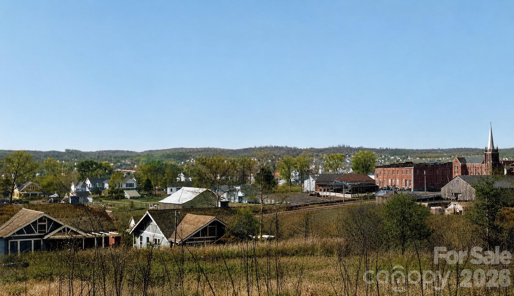 Colorized turn of the century photo. House is on the left. - 326 S 3rd Street, Albemarle