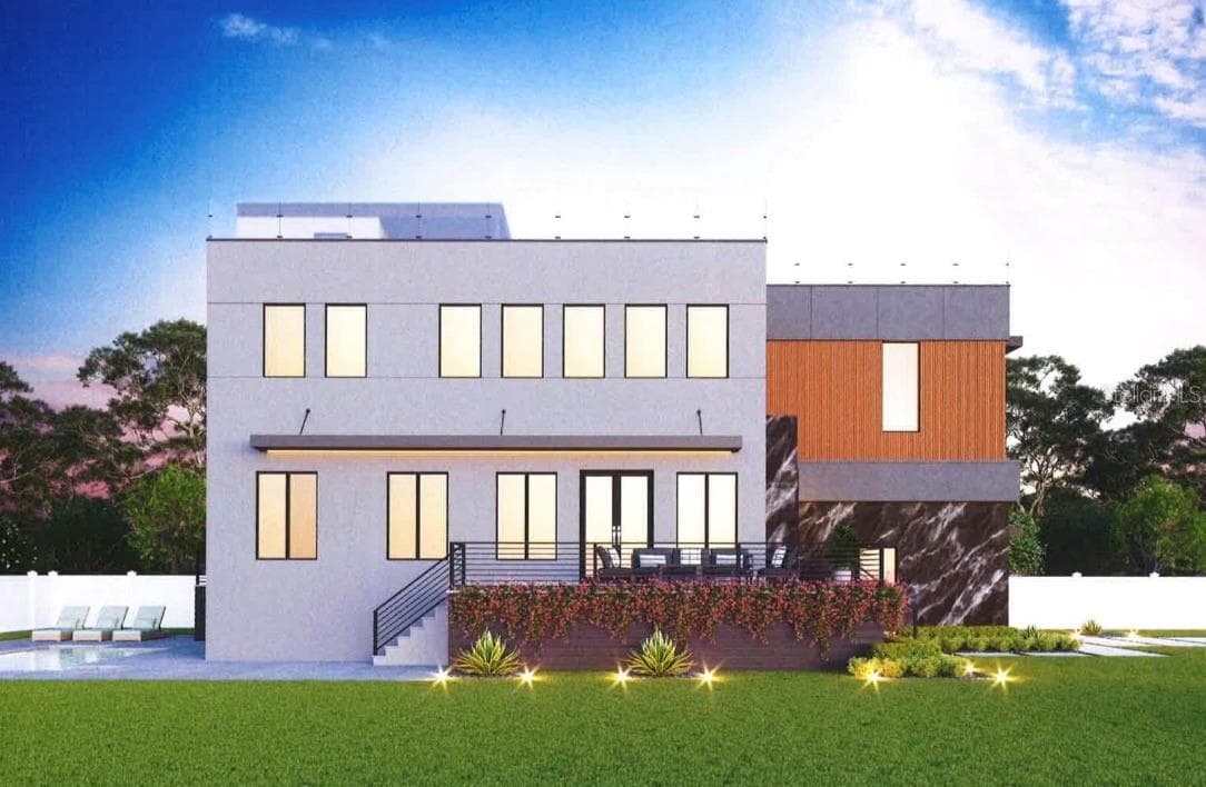 Modern Contemporary Side view of home - 2902 N PERRY AVE, TAMPA