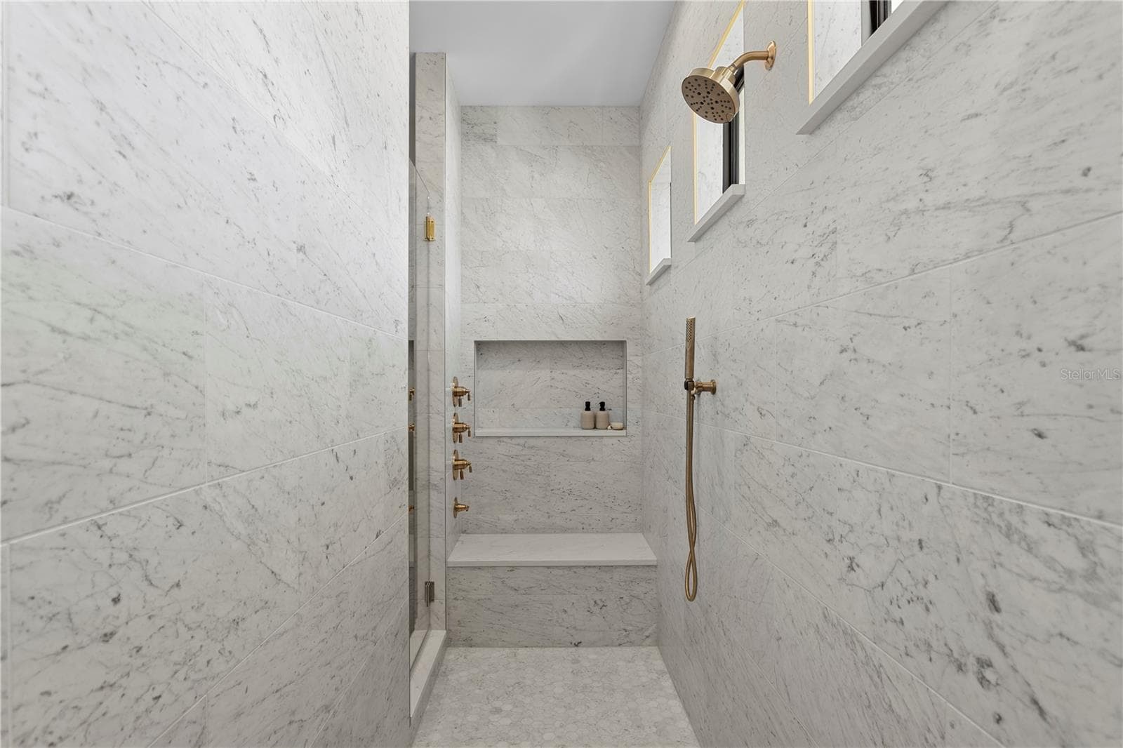 Primary walk in shower - 5008 W DICKENS AVE, TAMPA