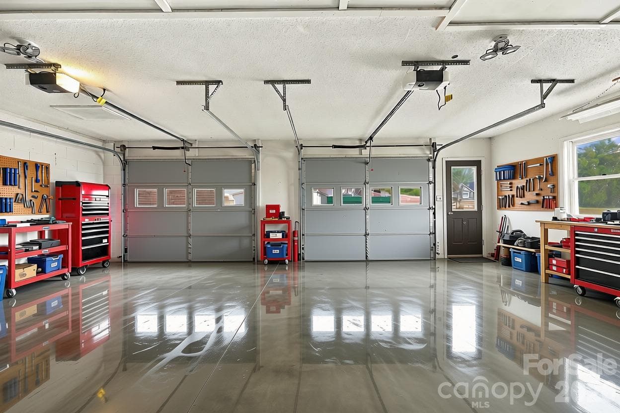 Virtually Staged 2 car garage - 441 Country Drive, Mars Hill