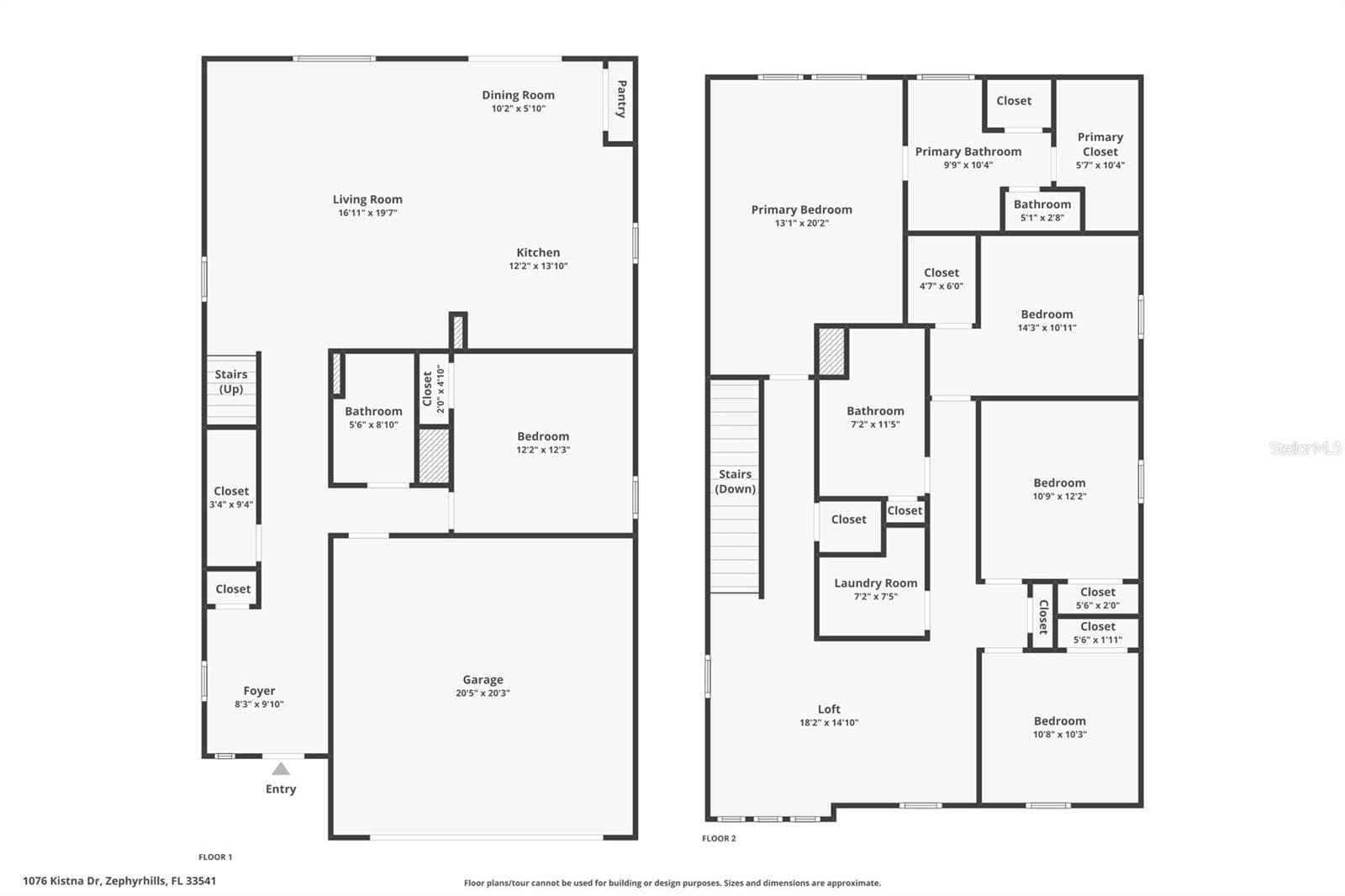 Combined Floor Plan not showing existing upgraded Lanai - 1076 KISTNA DR, ZEPHYRHILLS