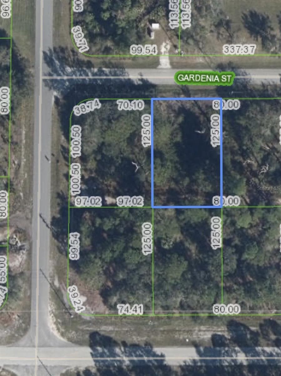 Lot Dimensions - 801 GARDENIA ST, LAKE PLACID
