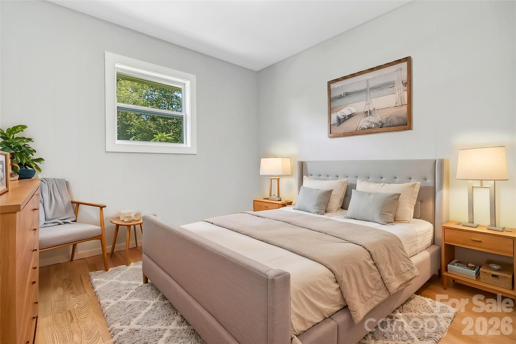 virtually staged upstairs 2nd bedroom - 25 Hickory Tree Road, Asheville