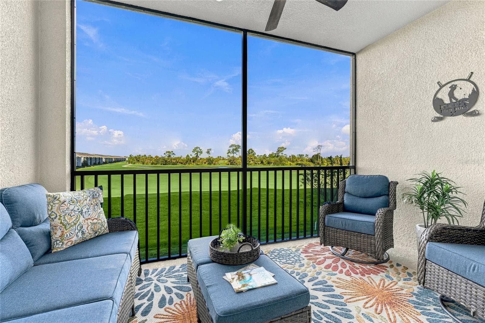 Screened and covered Lanai with Golf Course, Water and preserve views - 17565 OPAL SAND DR #204, VENICE