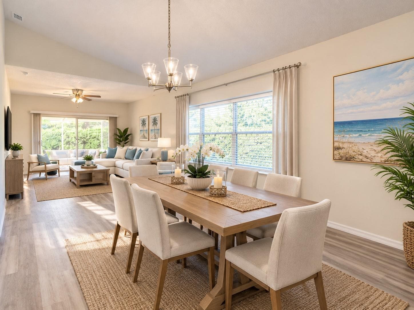 Virtually Staged Dining/Living Room - 9013 HEATHLAND CT, MOUNT DORA