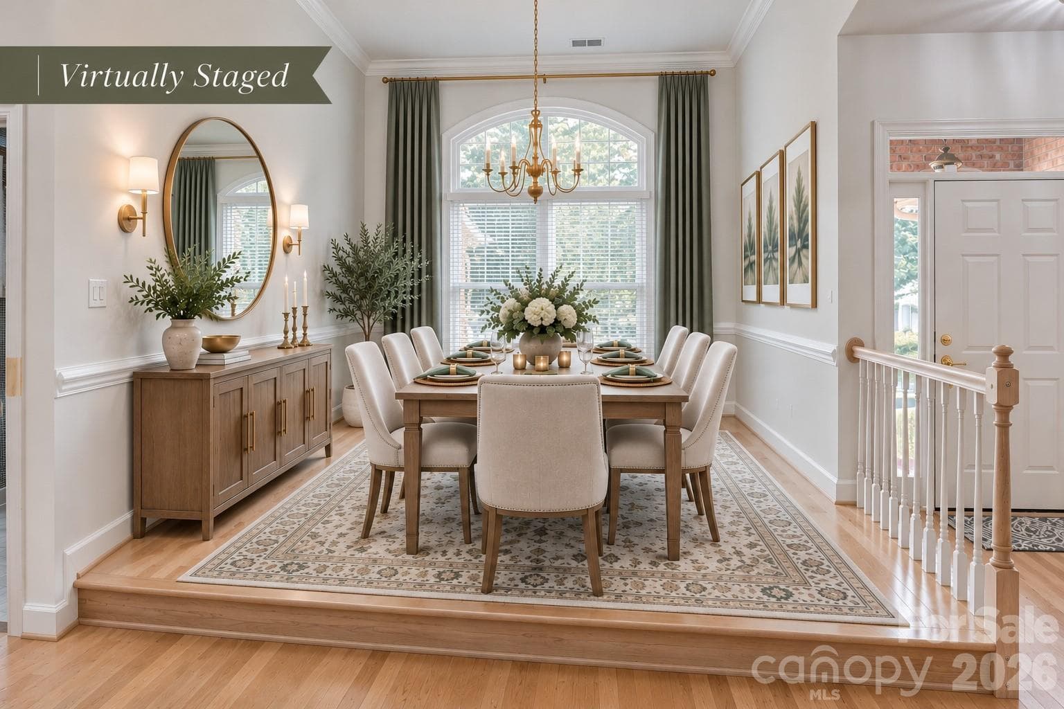 Dining room virtually staged - 890 Lyerly Ridge Road NW, Concord