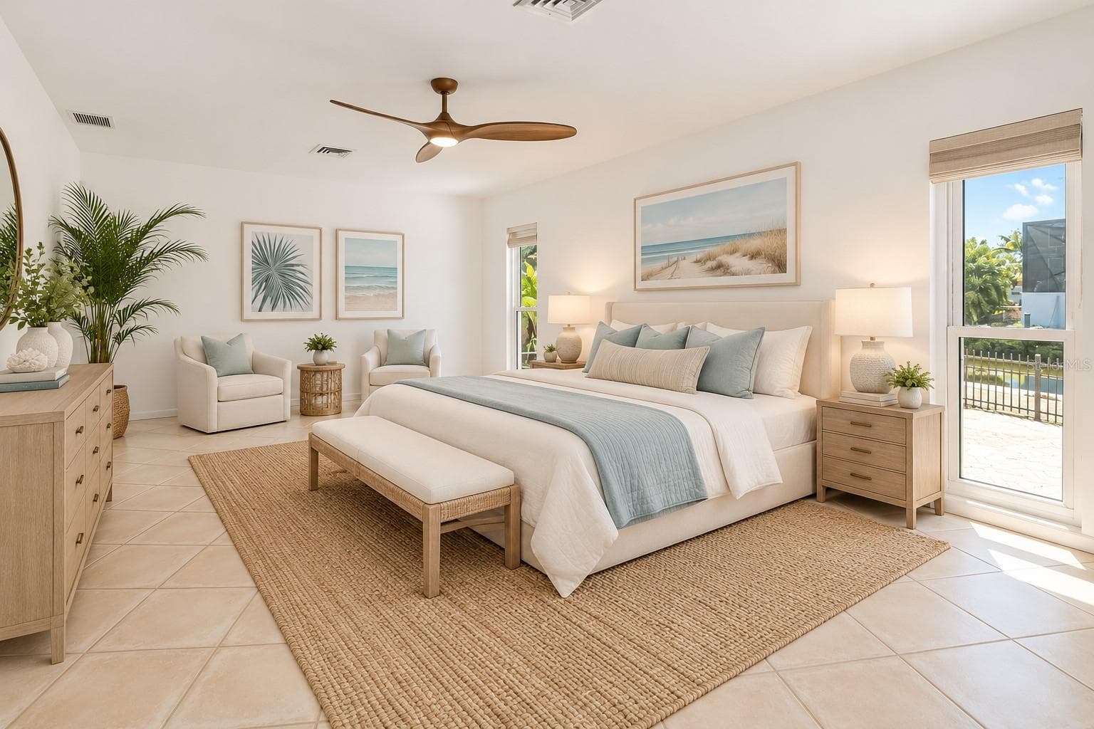 Virtual Staging for Primary Bedroom - 5456 AZURE WAY, SARASOTA
