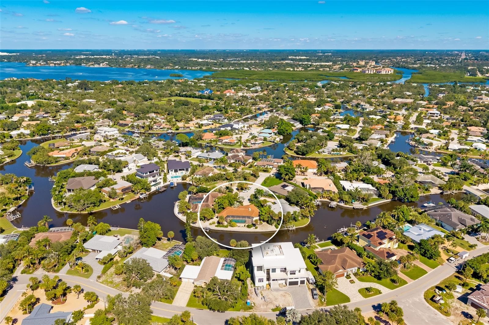 Aerial View - 5456 AZURE WAY, SARASOTA