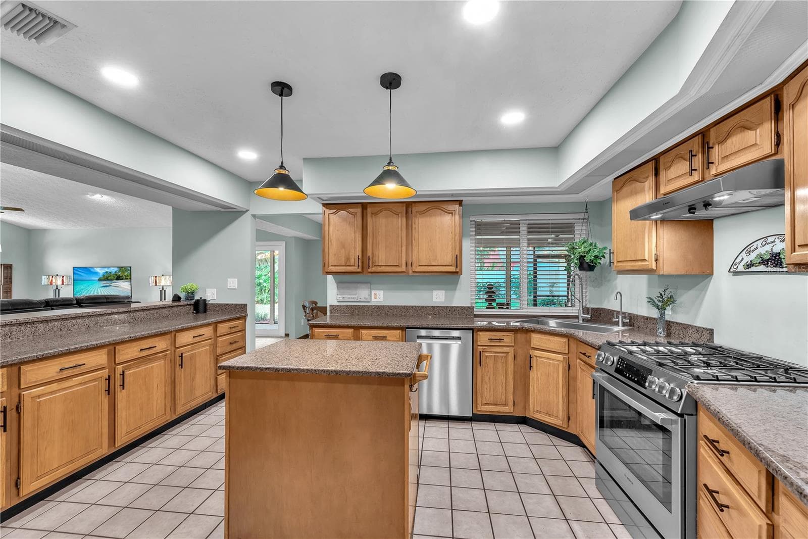 Recently upgraded Bosch stainless steel appliances with gas range with convention baking. - 2421 OAK LANDING DR, BRANDON