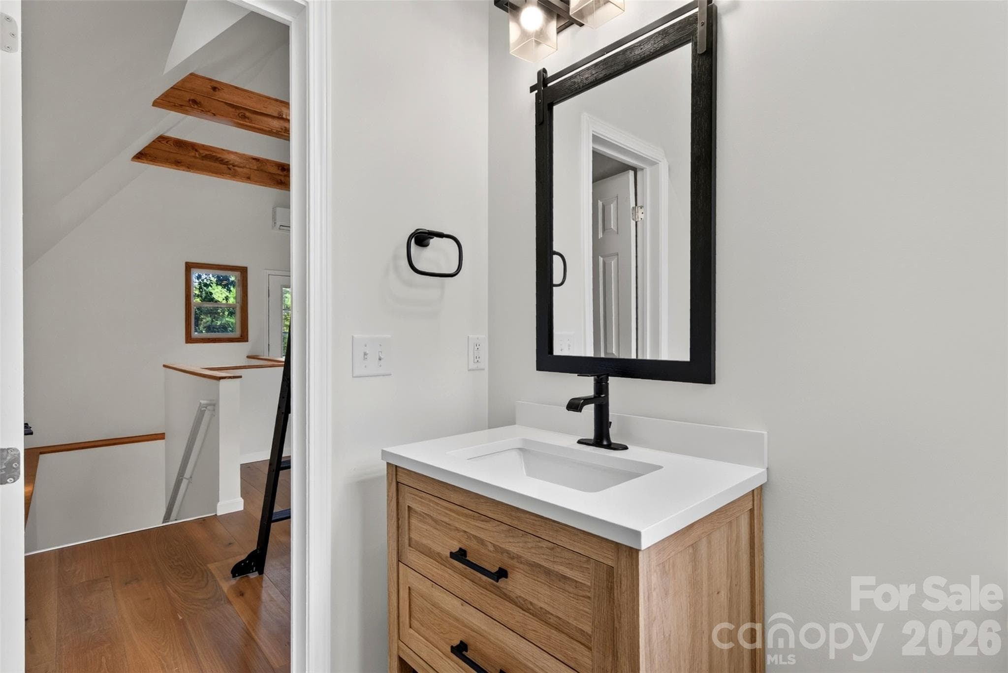 Main floor updated powder room off the living area - 56 Pine Cone Drive, Asheville
