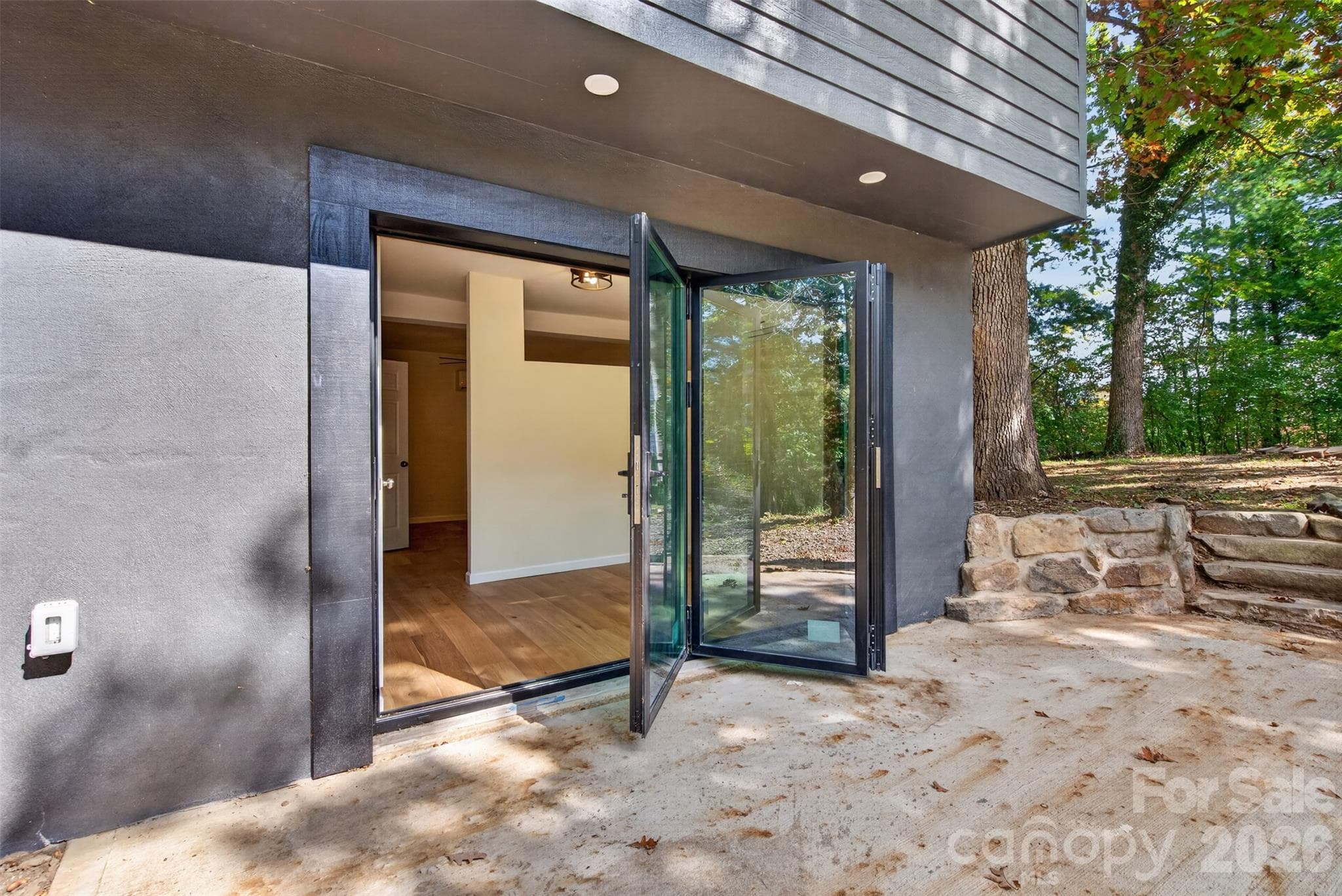 Patio off of the downstairs office. - 56 Pine Cone Drive, Asheville