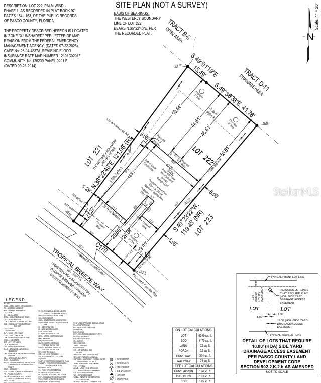 13662 Tropical Breeze Way Preliminary Plot Plan - 13662 TROPICAL BREEZE WAY, HUDSON