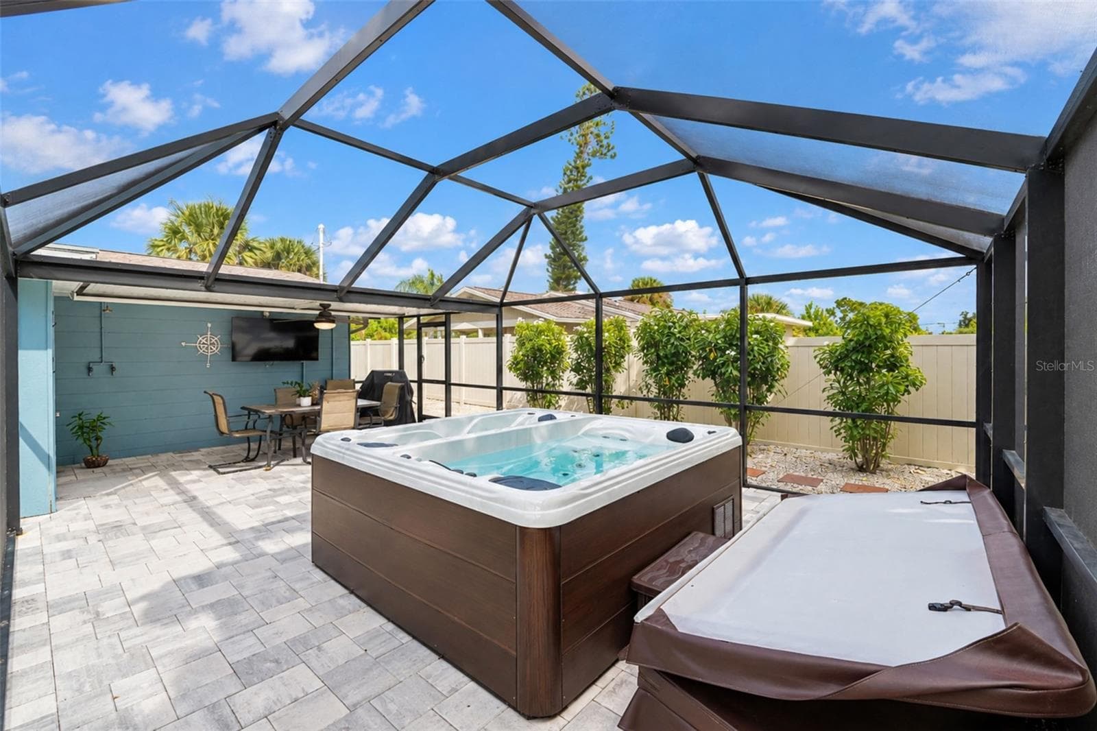 Screened Lanai w/ spa & cold plunge - 1545 BARBARA PL, ENGLEWOOD