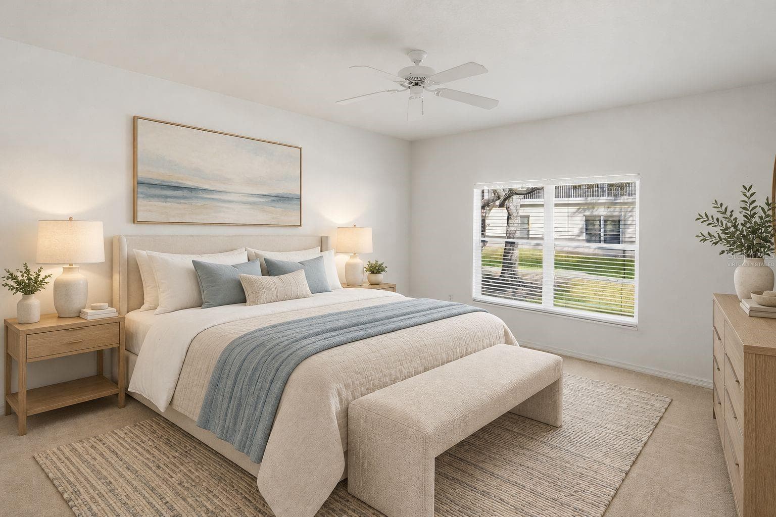 Virtually Staged - Master Bedroom - 7133 CEDAR HOLLOW CIR #22-102, BRADENTON
