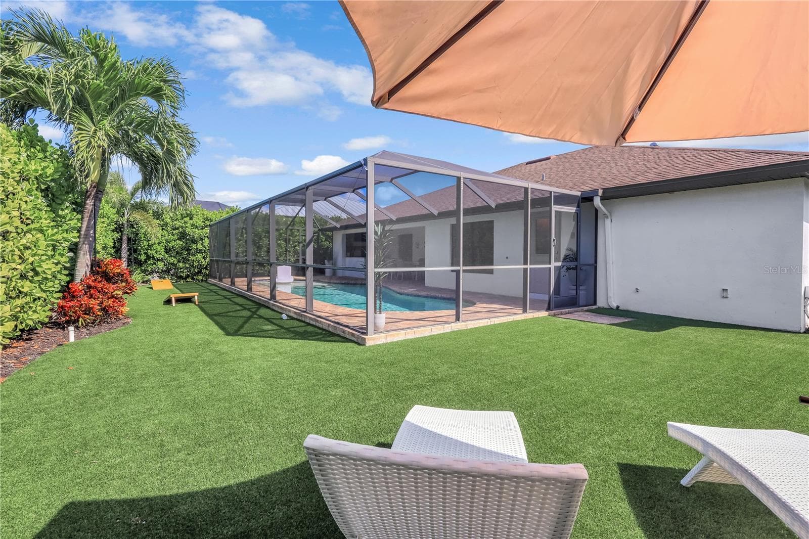 Backyard - Turf - 4934 AGUALINDA BLVD, CAPE CORAL