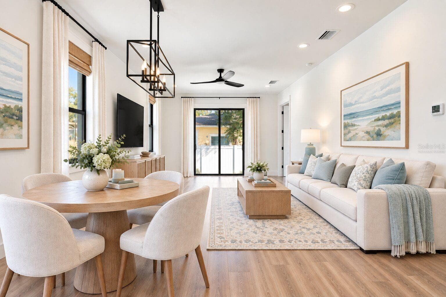 Virtually staged living and dining rooms - 2910 N 25TH ST, TAMPA