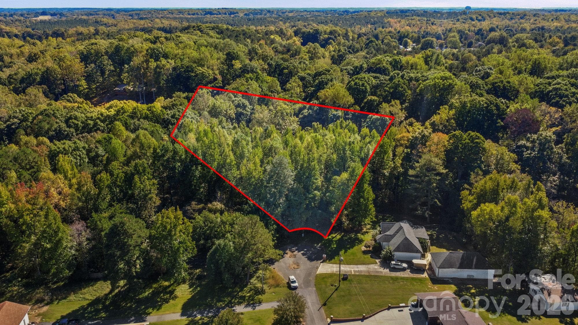 Aerial Photo with approximate Lot Lines - 6365 Brownhill Drive, Davidson