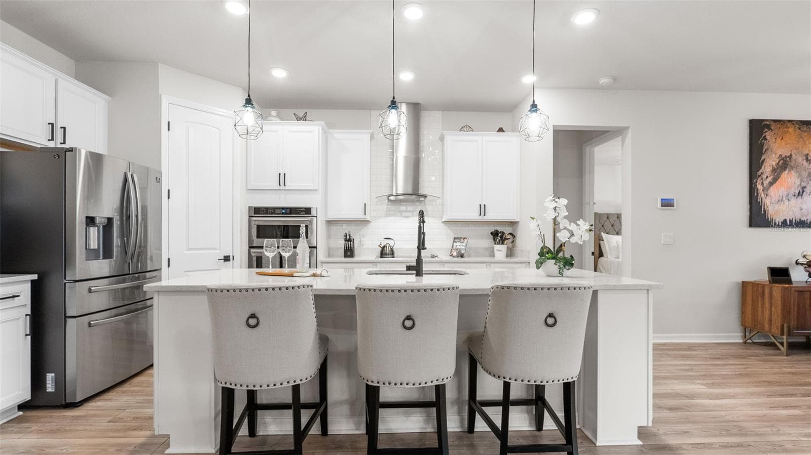 Kitchen: Recessed Lighting, Stunning Tile Backsplash, Quartz Counter Tops - 19234 MOSSY PINE DR, TAMPA