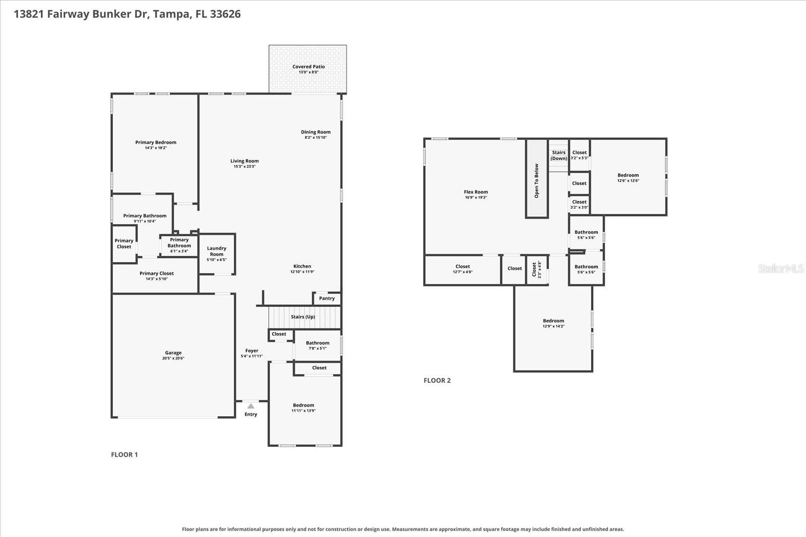 Floorplan: Combined - 13821 FAIRWAY BUNKER DR, TAMPA