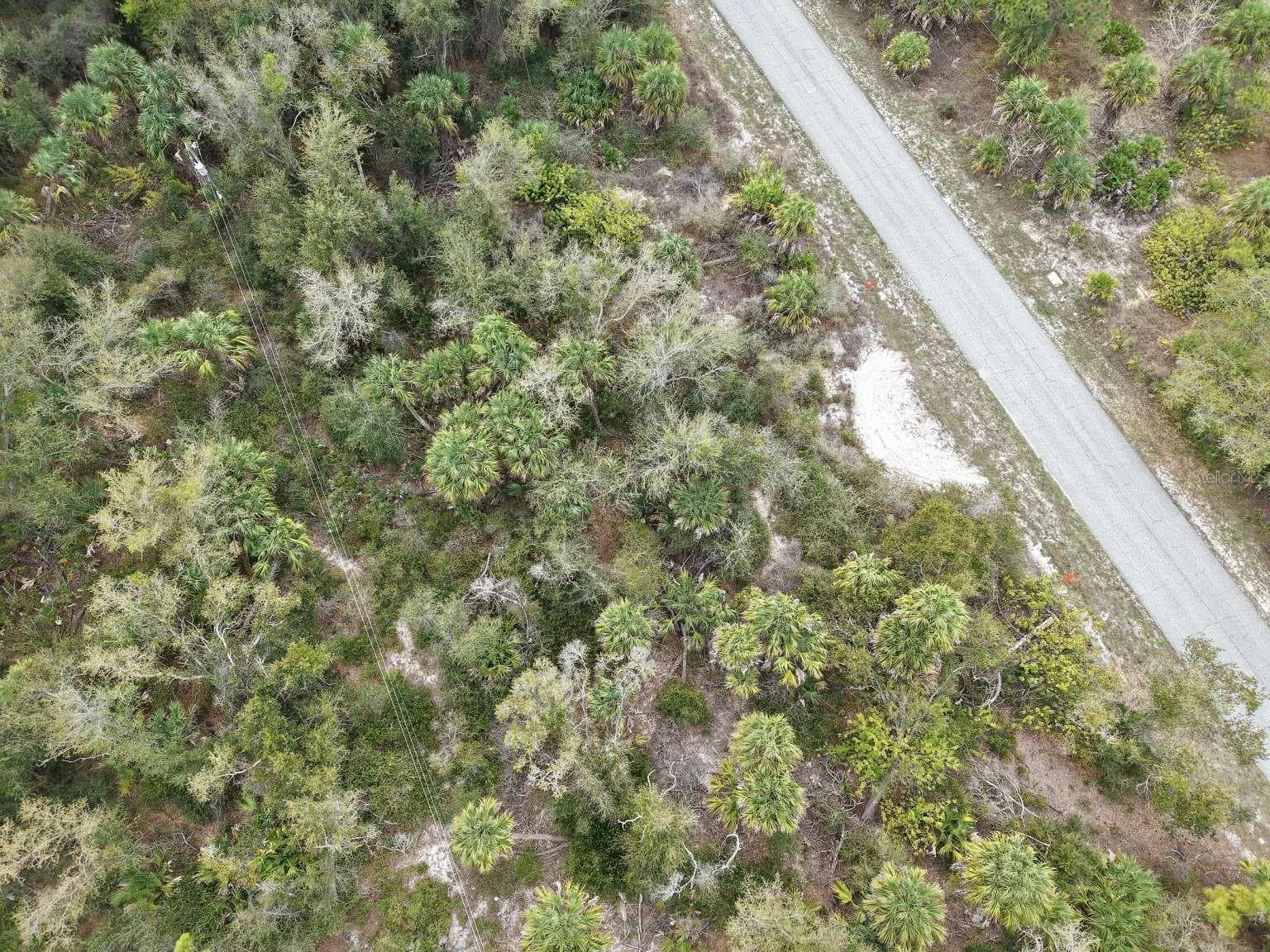 Aerial view of the lot and road. - 14315 WHITESIDES AVE, PORT CHARLOTTE