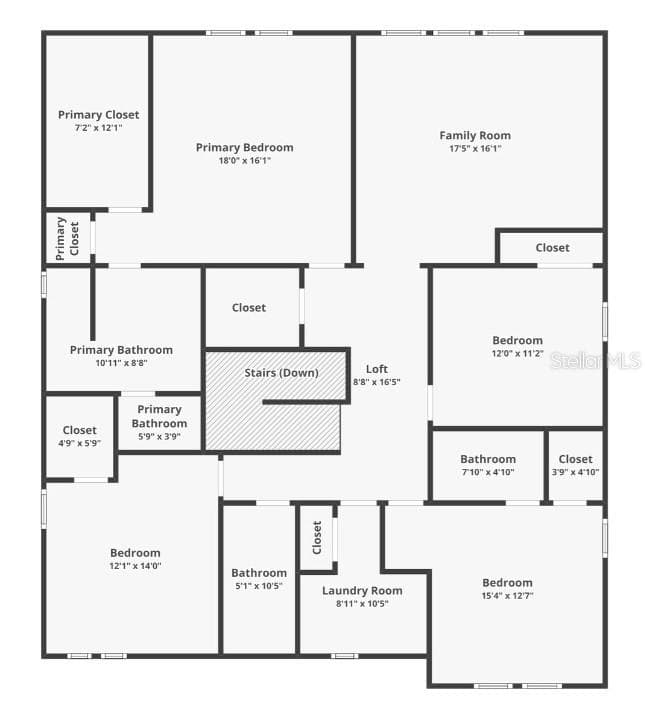 Second floor plan - 16320 HIDDEN OAK LOOP, BRADENTON