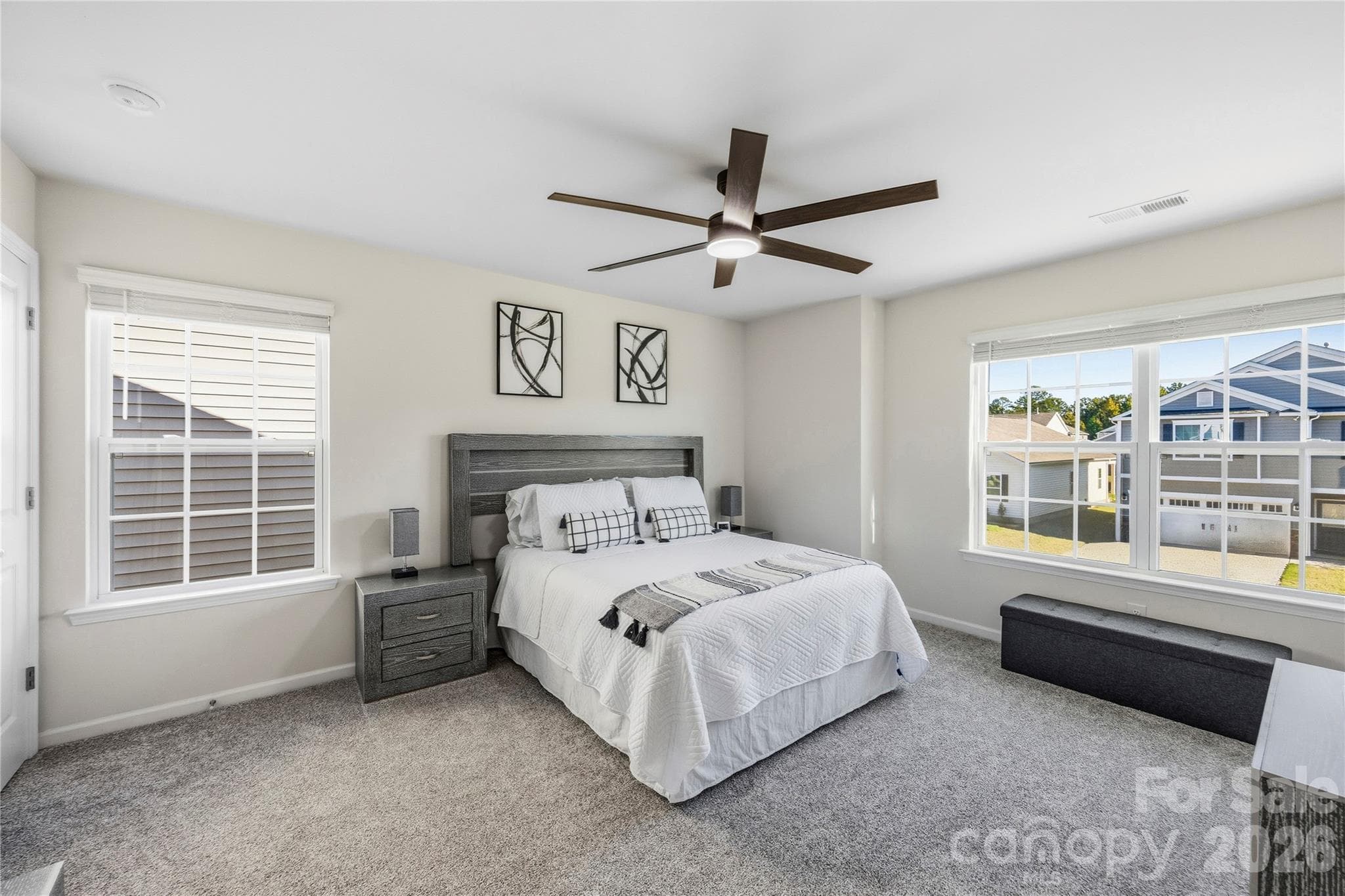 Upper level- plenty of natural light in bedroom #2. - 9022 Poquoson Drive, Gastonia