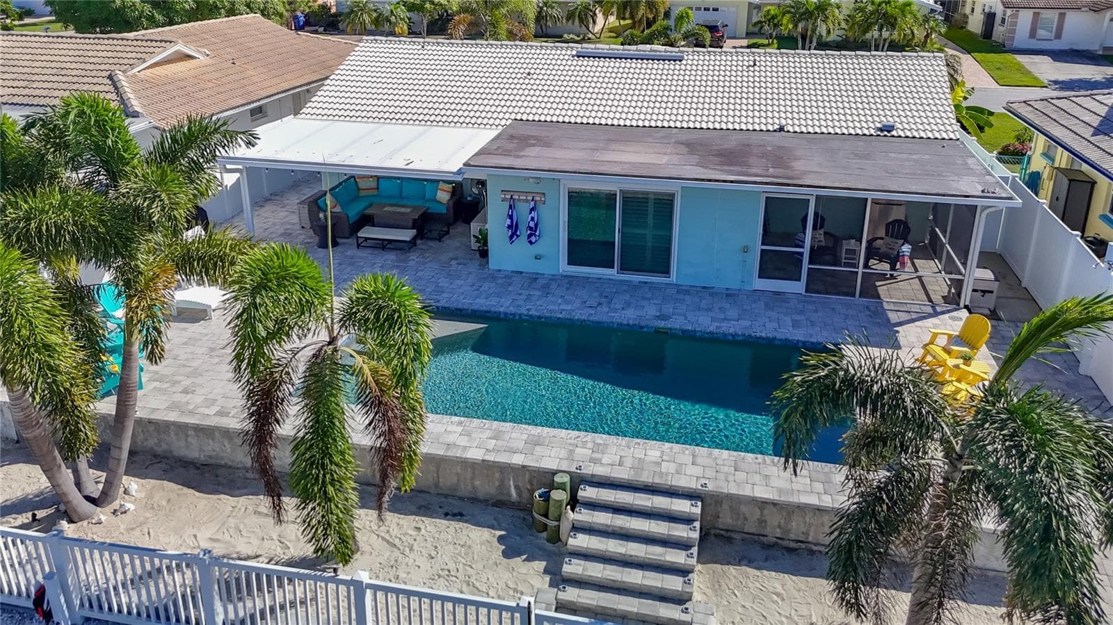 Rear ariel view - 4951 FORECASTLE DR, NEW PORT RICHEY