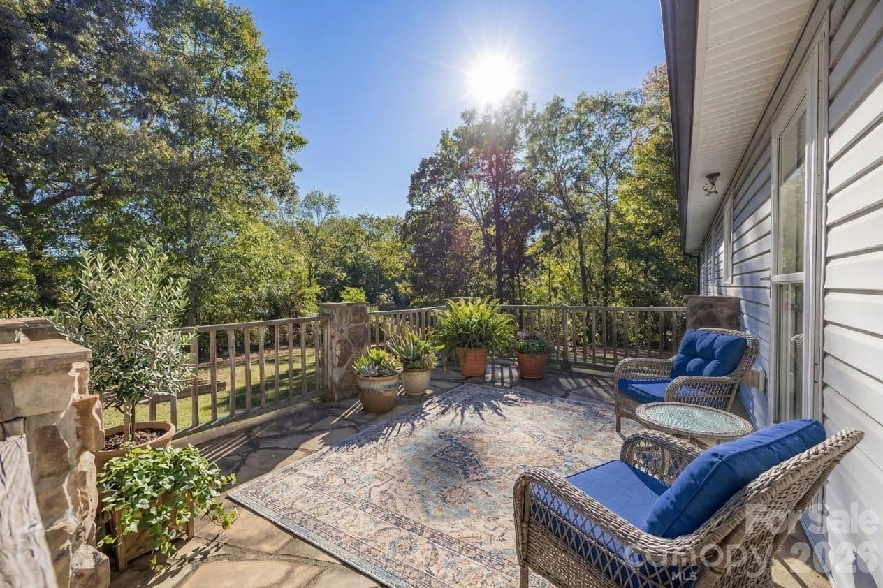 Virtually staged back deck - 149 Seeley Drive, Denton