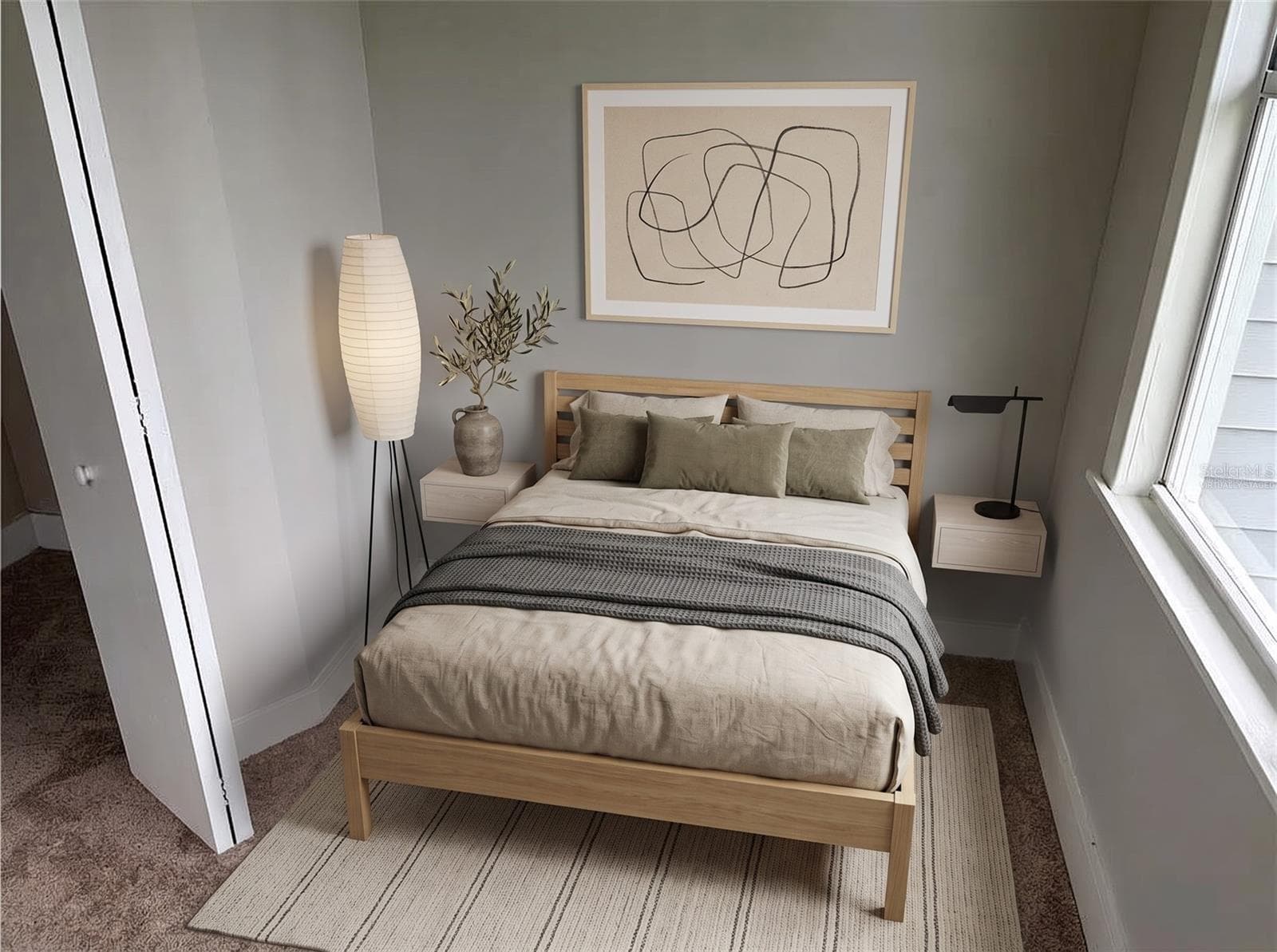 Bedroom 3 in front of house "Virtually staged" - 1199 KING AVE, LAKELAND