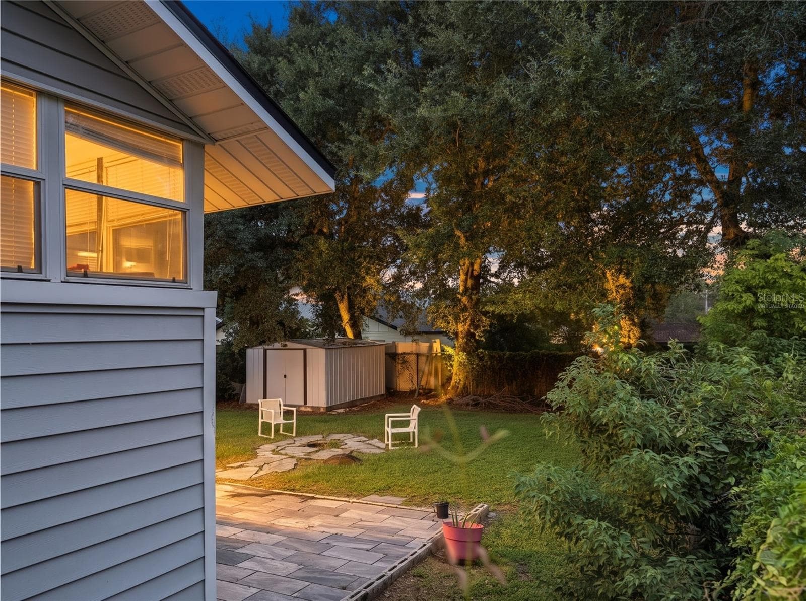 back yard from right side"Virtually staged" - 1199 KING AVE, LAKELAND