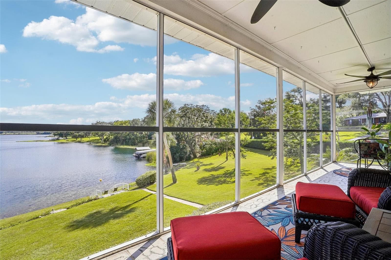 View from screened lanai - 1501 FAHNSTOCK ST, EUSTIS