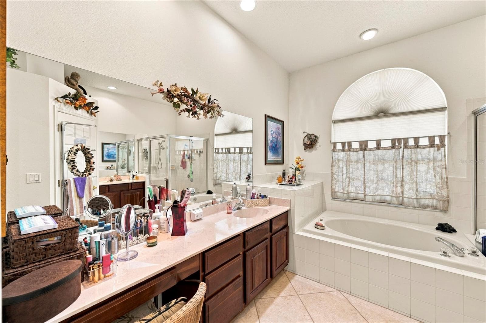 Ensuite - Garden tub and sep shower - 23442 VISTAMAR CT, LAND O LAKES
