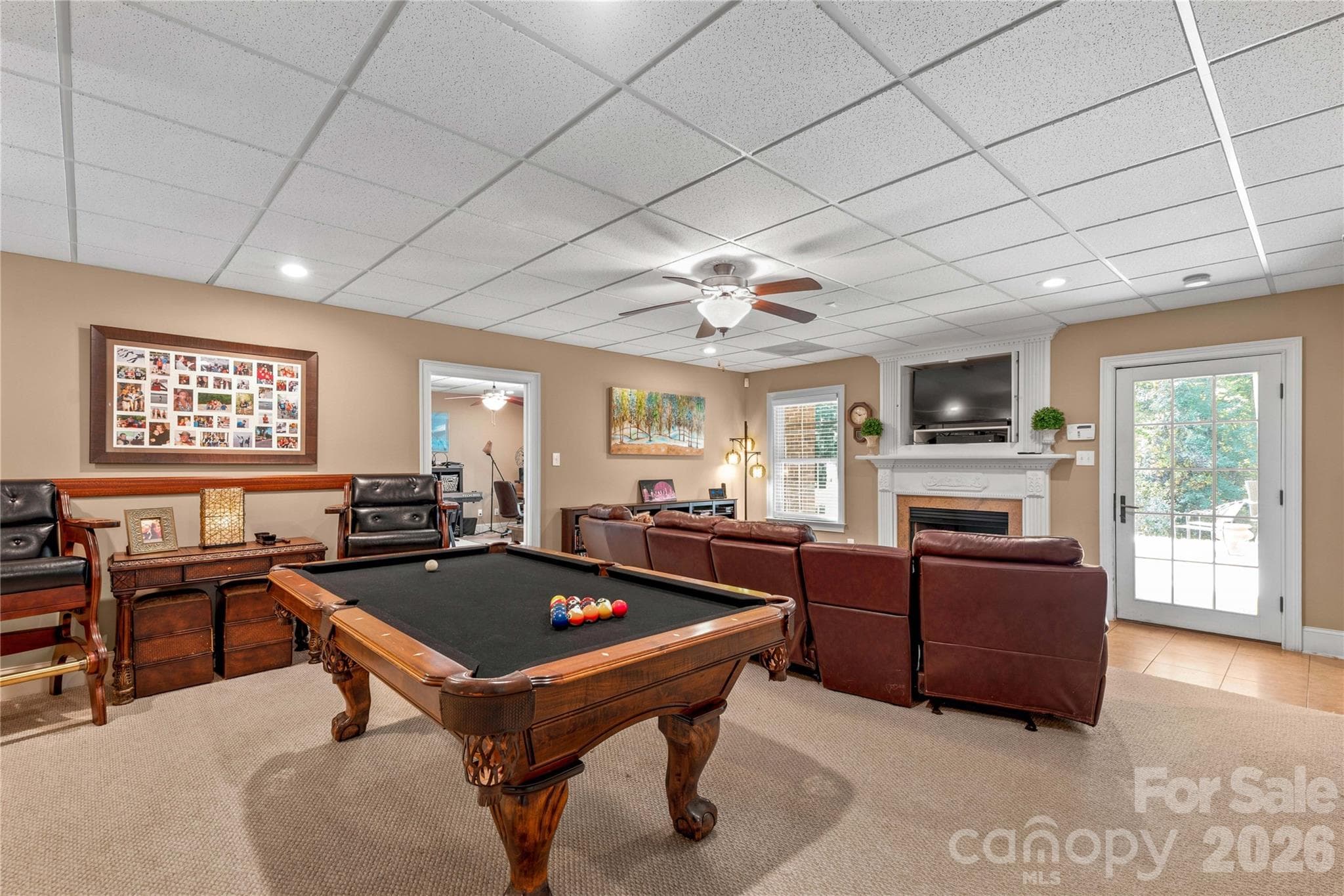Lower level rec room/den with large open space to accommodate billiards or other desired activities - 220 Cedar Lake Drive, Statesville