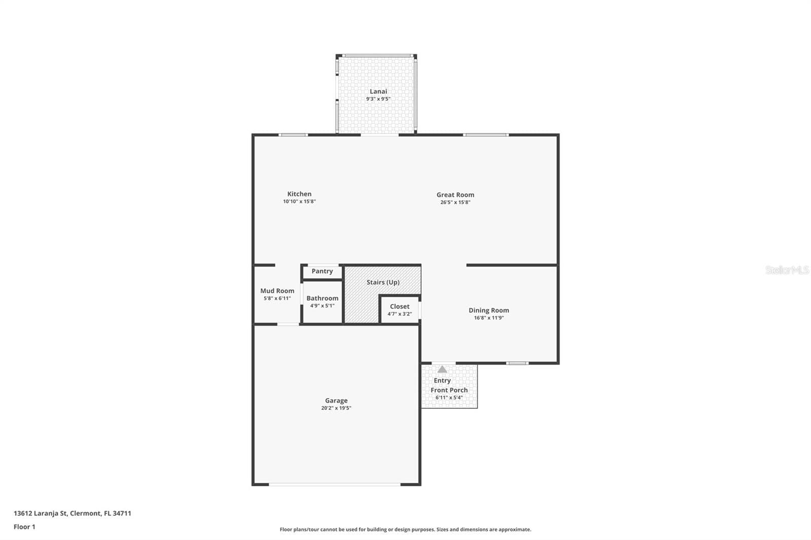 Floorplan 1st floor - 13612 LARANJA ST, CLERMONT