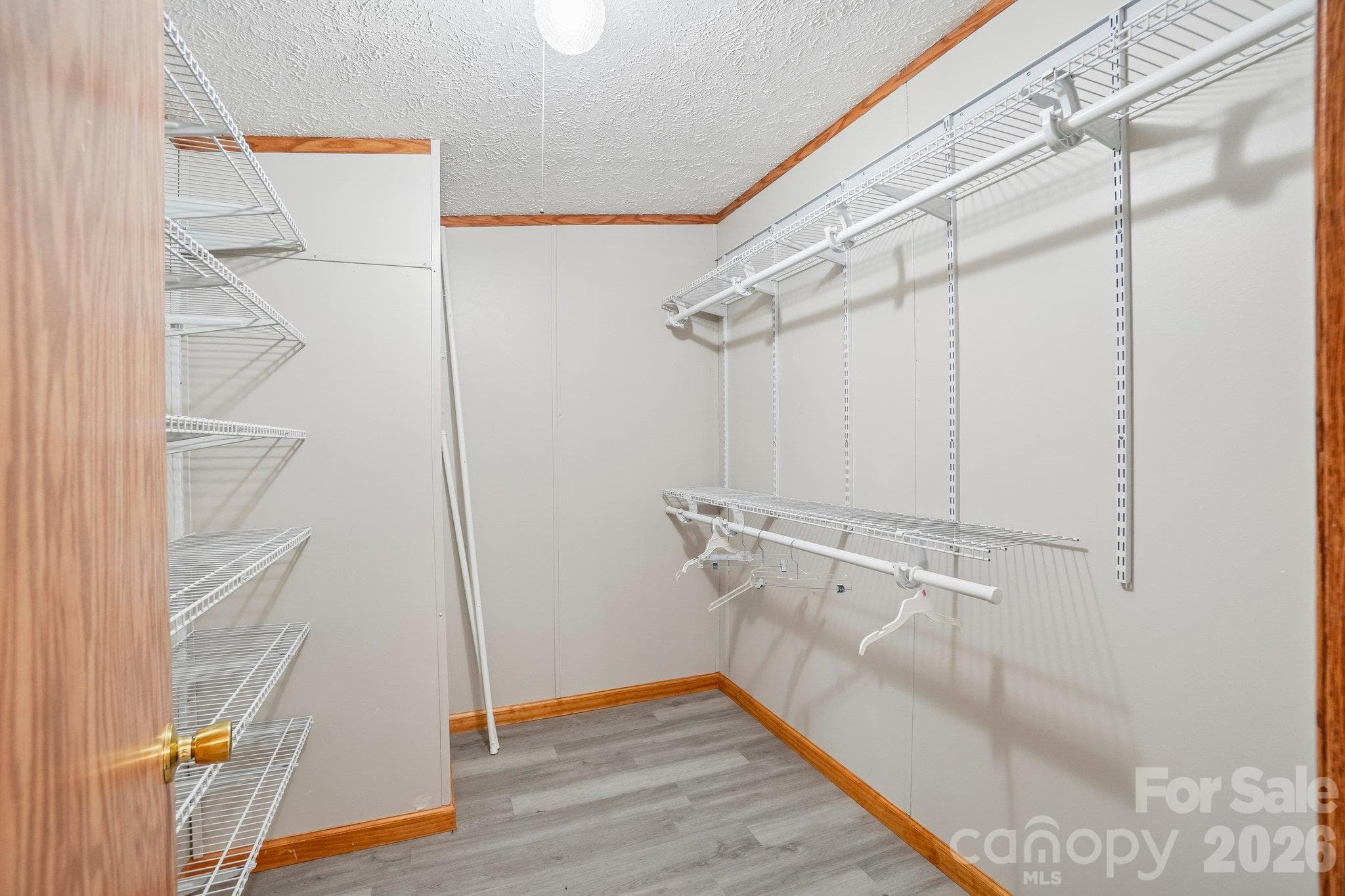 walk-in closet that features adjustable track shelving. - 202 Banyan Road, Candler