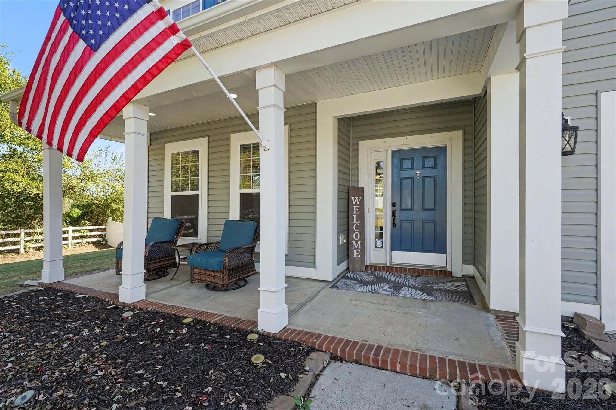 Rocking Chair Front Porch... enjoy mornings, afternoons and evenings relaxing on this private, cozy covered porch. - 3585 Leighton Drive SW, Concord