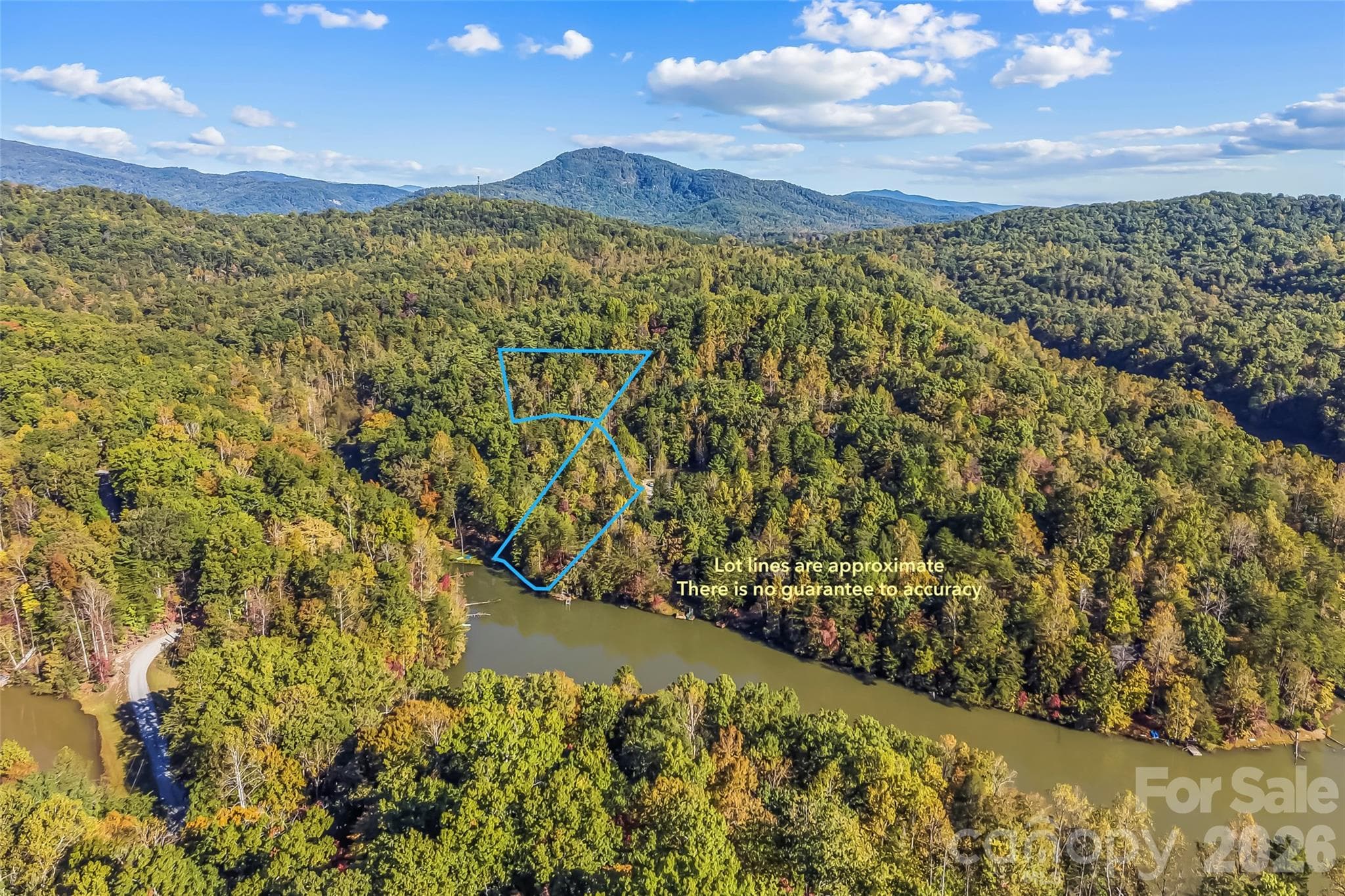 Waterfront lot-lot lines are approximate - 237 Mallard Road, Lake Lure