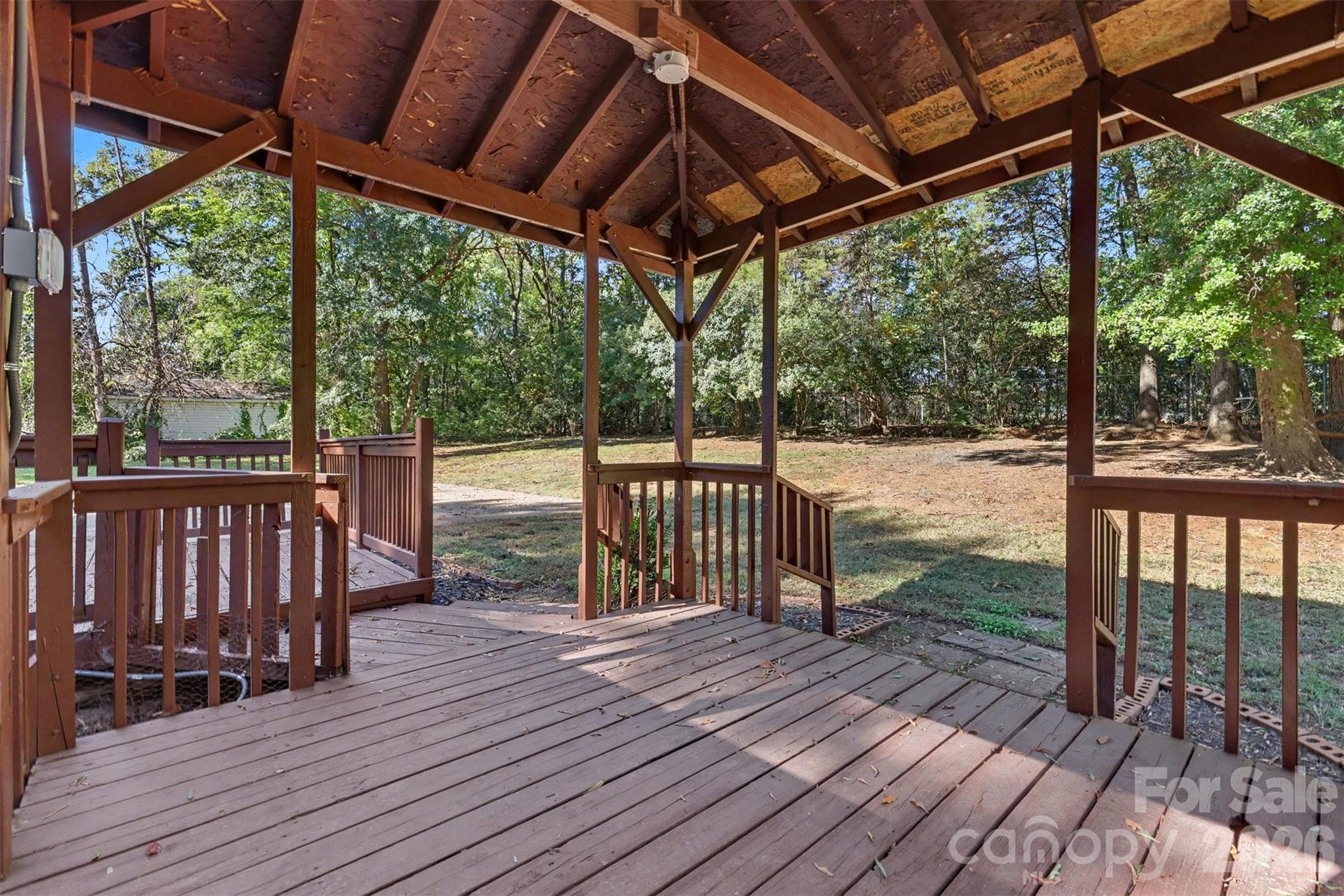 Covered backyard deck - 519 Amon Lane, Pineville