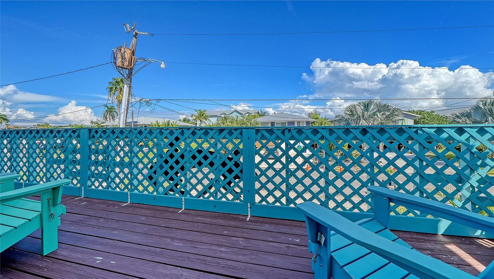 Unit A, front balcony overlooking the street. - 2514 AVENUE B, BRADENTON BEACH