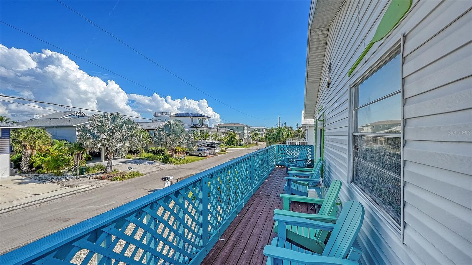 Unit A, front balcony overlooking the street. - 2514 AVENUE B, BRADENTON BEACH