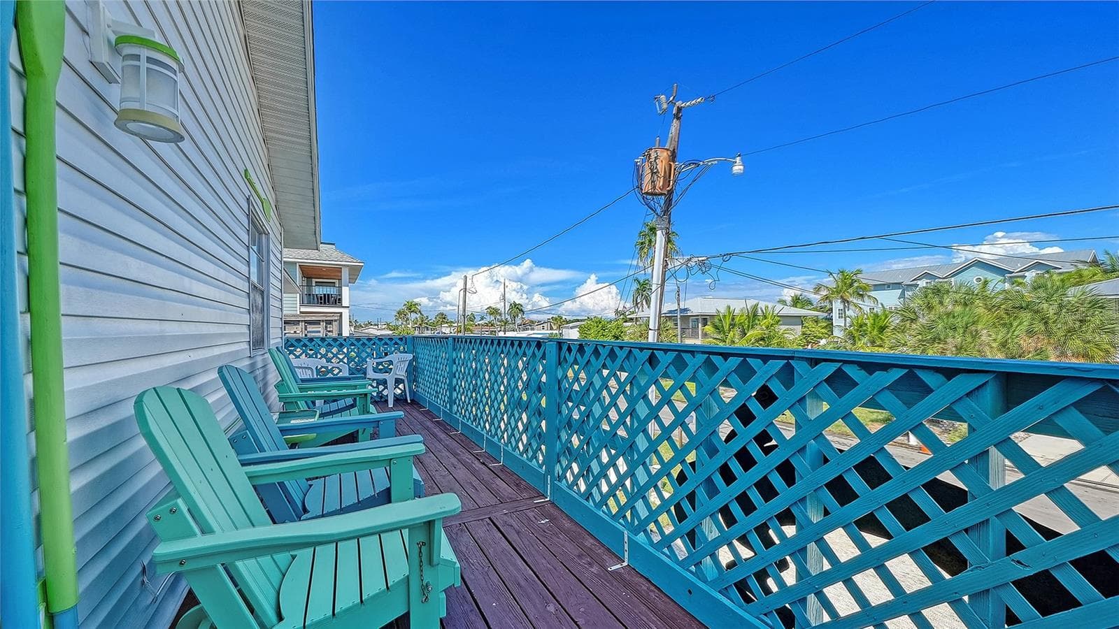 Unit A, front balcony overlooking the street. - 2514 AVENUE B, BRADENTON BEACH