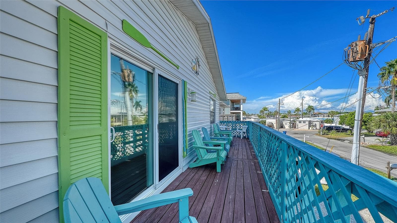 Unit A, front balcony overlooking the street. - 2514 AVENUE B, BRADENTON BEACH