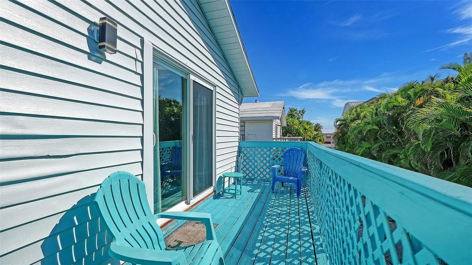 Unit A, side balcony. - 2514 AVENUE B, BRADENTON BEACH