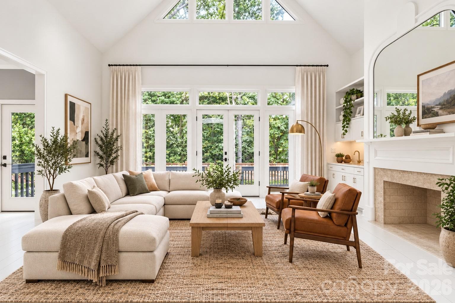 Great Room Virtually Staged - 5235 Haynes Hall Place, Charlotte