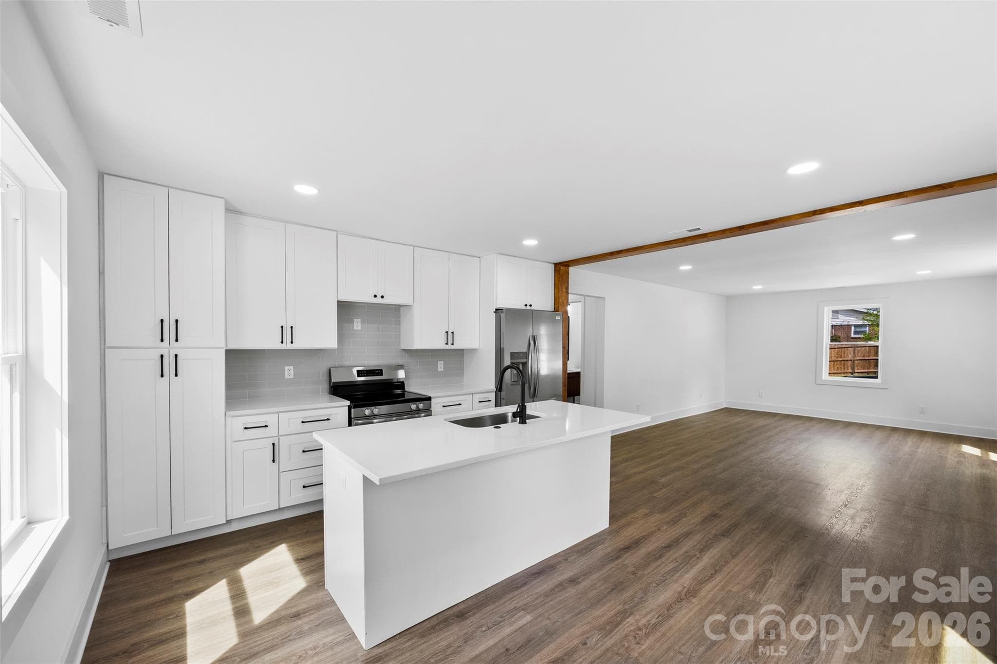 Large kitchen island. - 2942 Reid Avenue, Charlotte