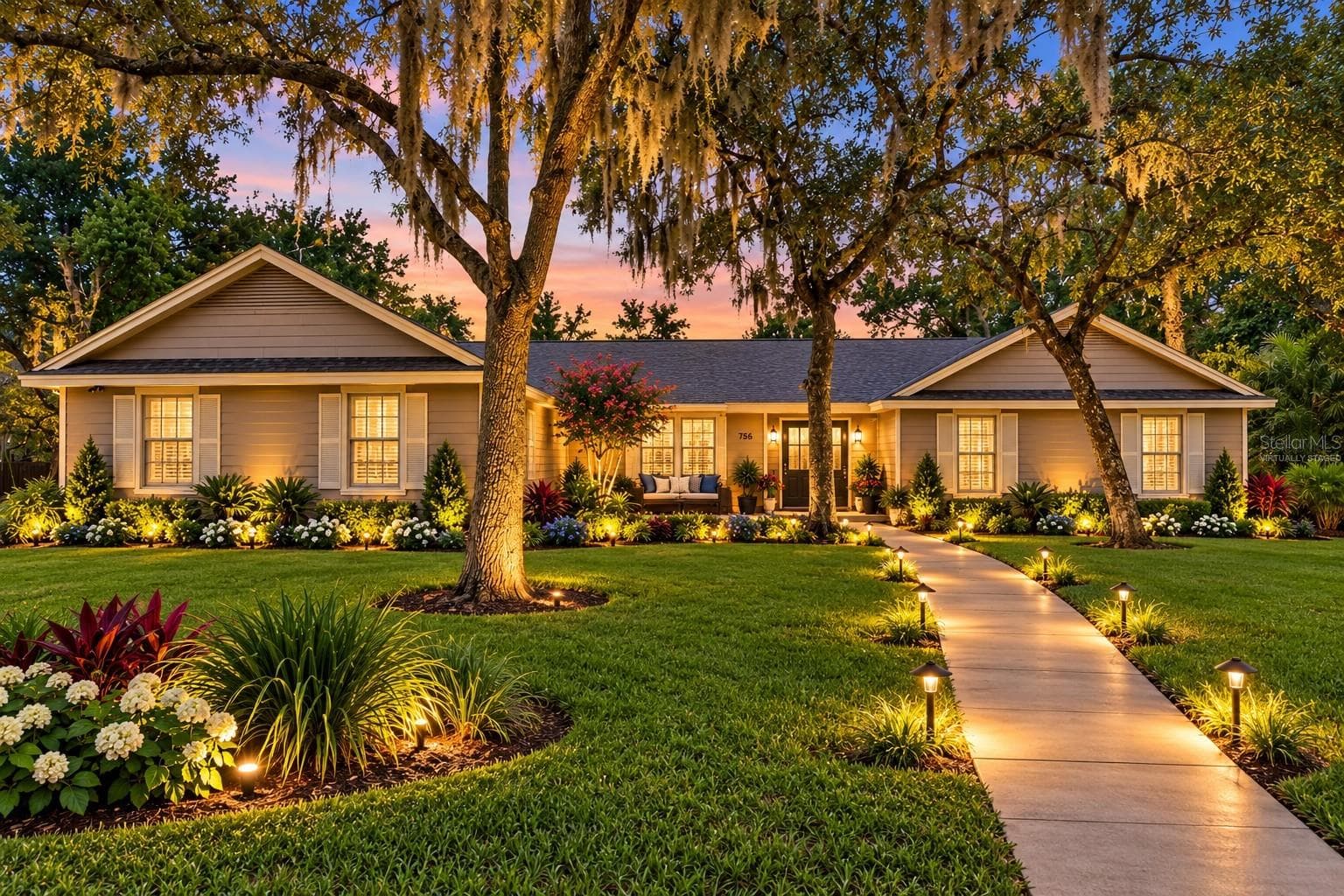 Front of Home virtually staged - 755 KEENELAND PIKE, LAKE MARY
