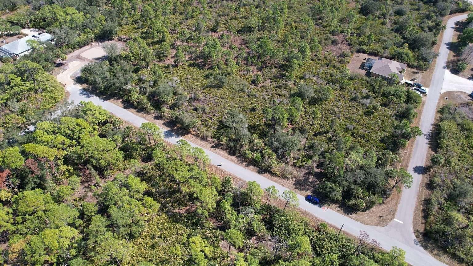 Aerial view of the lot and surrounding roads. - 1262 SANFORD ST, PORT CHARLOTTE