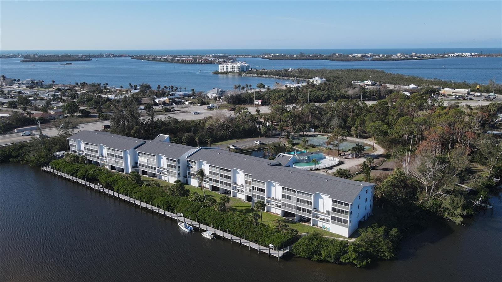 View Of Condo Building And Docks! - 1401 S MCCALL RD #B-306, ENGLEWOOD