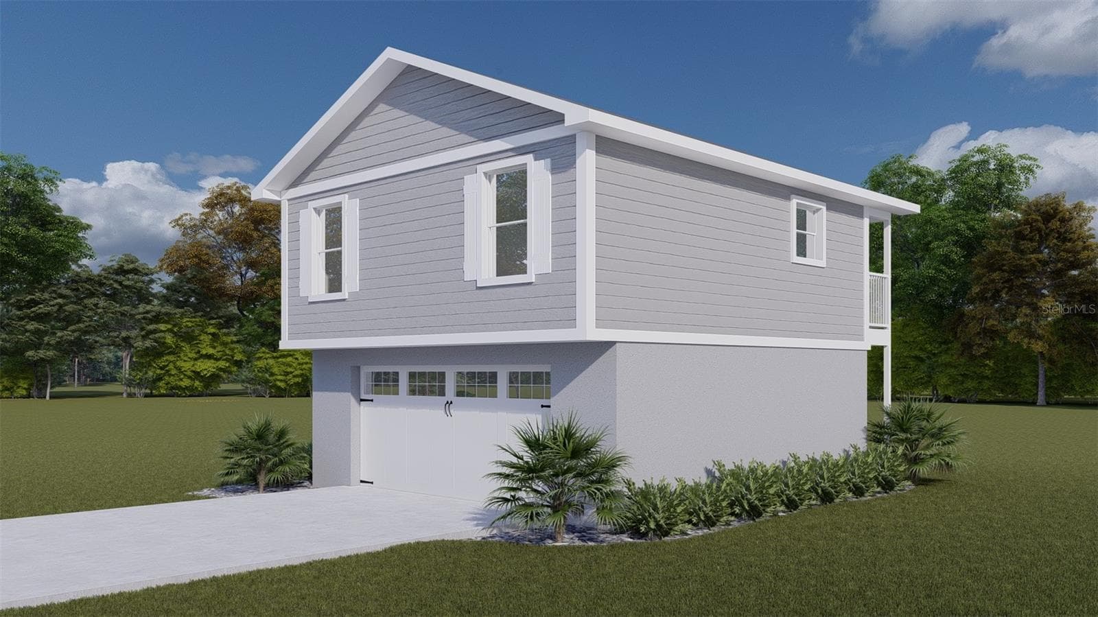 3rd Unit Over Garage Rendering Front (Per Approved Plans) - 512 88TH AVE N, ST PETERSBURG