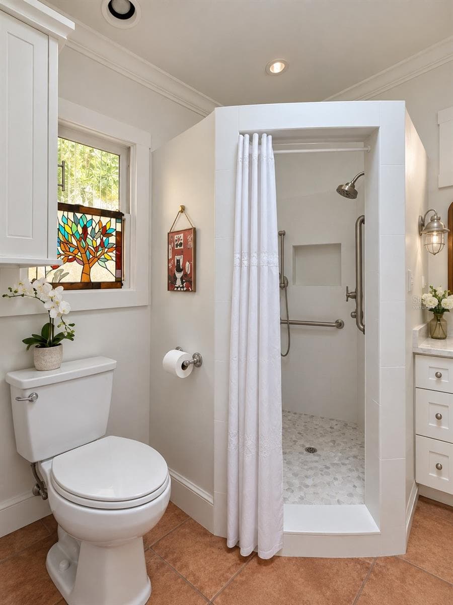 Primary Bathroom - Virtually Staged - 1777 ALTA VISTA ST, SARASOTA